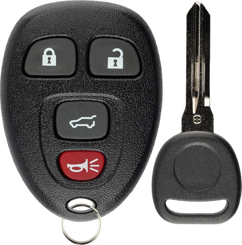 KeylessOption Keyless Entry Remote Control Car Key Fob Replacement for 15913416 with Key...