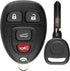 KeylessOption Keyless Entry Remote Control Car Key Fob Replacement for 15913416 with Key...