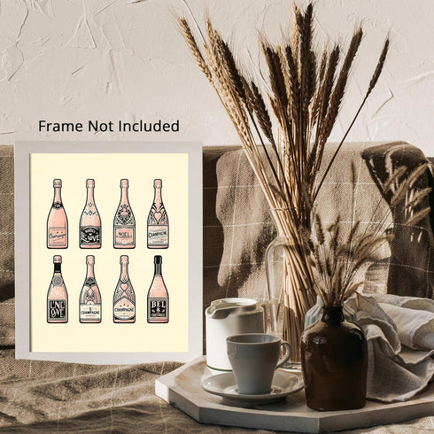 Posterizer 1 pcs-Preppy Girly Print-Aesthetic Cocktail Bottles-Abstract & Modern Art- Gifts for Women-Living Room Bedroom Decor- unframed wall art...