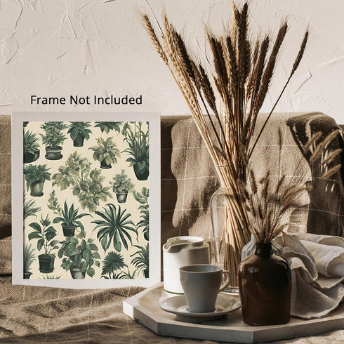 Posterizer 1 pcs-plants and pots-minimalist cute poster 2-Floral & Botanical Art-GIft for Men Women Teens-Living Room Bedroom Decor- unframed wall...