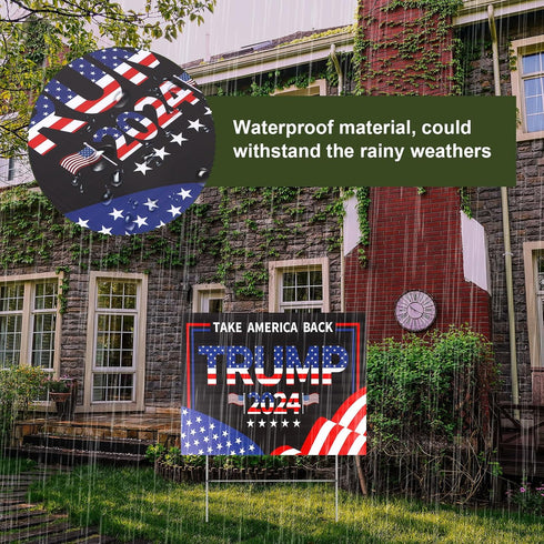 Donald Trump Yard Signs, 15.75x11.81in Trump 2024 Take America Back Yard Sign Double Sided Donald Trump Campaign Signs Trump 2024 Yard Road Signs ...
