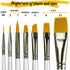 Art Paint Brushes for Acrylic Painting Watercolor Oil Gouache - Body and Face Paint Brushes for Adults Kids. Best Artist Paint Brush Set of 7 pcs,...