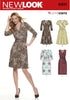 New Look U06301A Misses' Mock Wrap Knit Dress Sewing Template, A (8-10-12-14-16-18-20)...