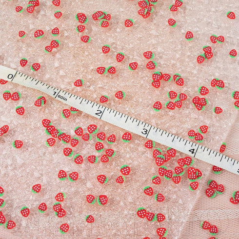 Framendino, 100g Strawberry Slime Charms Resin Flatbacks Polymer Clay Sprinkles for DIY Crafts Decoration...