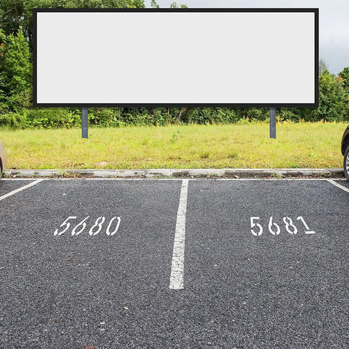 Pavement Stencils 6 Inch Numbers Interlocking Stencil Set, Curb and Median Stencils Templates, Commercial Stencils, Pro-Grade Material Thicknesses...