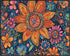 Posterizer 1 pcs- psychedelic funky hippie colorful flowers 2-Fantasy & Fiction Art-Retro Art- Living Room Bedroom Decor- unframed wall art...