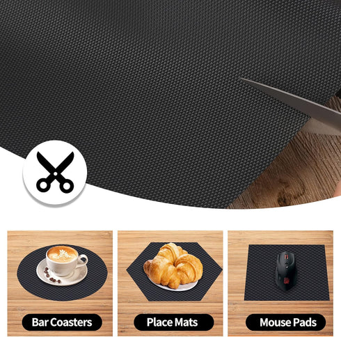 Kitchen Shelf Liner Drawer Liners, Non-Adhesive Refrigerator Liners Waterproof Fridge Mats with Strong Durable Kitchen Cabinets Mat for Drawers, S...