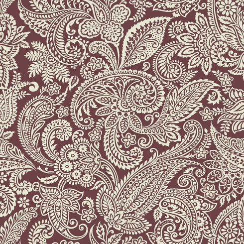 Stitch & Sparkle 100% Cotton Duck 54" Width Graphic Paisley Red Color Sewing Fabric by The Yard D093G0003...