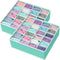 Simple Houseware 2 Pack Closet Sock Organizer, 24 Cell Drawer Divider, Turquoise...