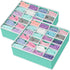 Simple Houseware 2 Pack Closet Sock Organizer, 24 Cell Drawer Divider, Turquoise...