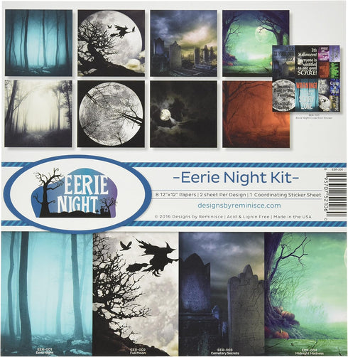 Reminisce EER-200 Eerie Night Collection Kit, Multicolor 12.00" x 12.00"...
