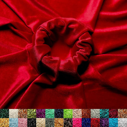 Ice Fabric Stretch Velvet Fabric by The Yard - 60" Wide Soft Stretchy Fabric for Sewing Clothes, Apparel, Costume, Crafts - 90% Polyester 10% Span...