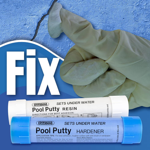 2-Part Set | Swimming Pool & Spa Repair | Easy DIY | Fix Cracks Leaks Underwater or Above | Concrete, Fiberglass & Variety of Other Surfaces | by ...