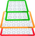 HOTPOP | Reusable Macaron Cookie Sheet, Non Stick Baking Mats, 0.75mm (2 Half Sheets , 2 Quarter Sheets), Set of 4...