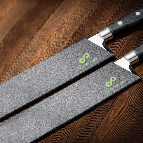 EVERPRIDE 12 Inch Chef Knife Guard Set (2-Piece Set) Long Knives Blade Edge Cover Sheaths for Chef’s Knives – Durable, BPA-Free, Felt Lined, Sturd...