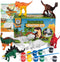 STEM.org Dinosaur Painting Kit for Kids with Dino Trivia-Dinosaur Crafts for Kids Ages 3-5 + w/ 2T-Rex Dinosaur Set - Screen Free, Educational Din...