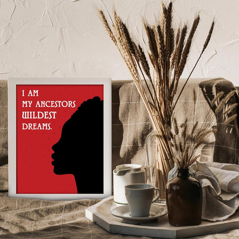 Posterizer 1 pcs-Ethnic African American Women-Positive Quote-Afro-American Art Collection-Inspirational Women's Art-Gifts for Women-Living Room B...