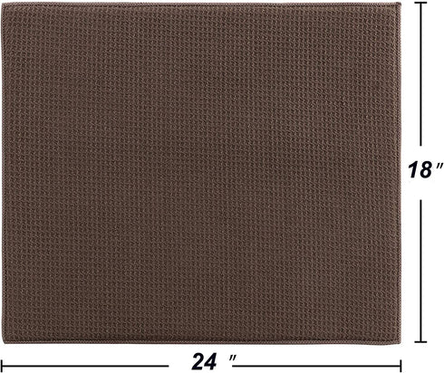 Absorbent, Reversible Microfiber Dish Drying Mat for Kitchen, 18 Inch x 24 Inch...