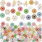 360 Pcs Rhinestone Buttons Flower Buttons Sets, DIY Flat Back Flower Rhinestone Buttons, Faux Pearl Embellishments Buttons Crystal Glass Beads for...