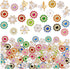 360 Pcs Rhinestone Buttons Flower Buttons Sets, DIY Flat Back Flower Rhinestone Buttons, Faux Pearl Embellishments Buttons Crystal Glass Beads for...