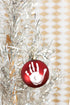 Tiny Ideas Christmas Baby's Handprint Ball Ornament, Included Paint for Baby's Print, Newborrn Holiday Keepsake Gift, DIY Classic Christmas Tree O...