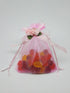 50pcs Sheer Organza Favor Bags for Wedding 3.8x4.8'' Gift Bags Samples Display Drawstring Rose Pouches (Pink)...
