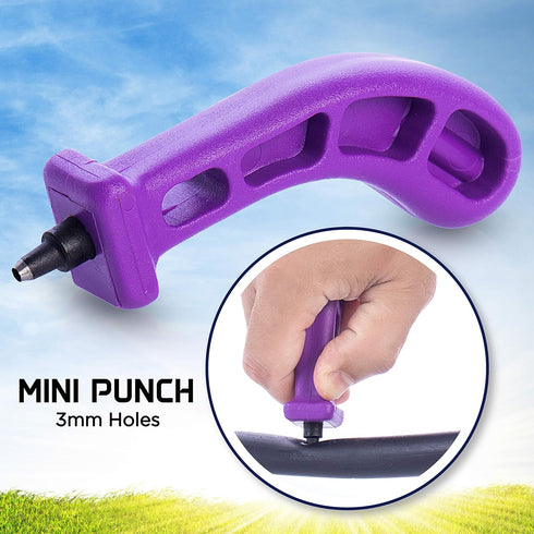 Mini Punch MP-3 Garden Tool: Small Hand Hole Puncher for Drippers, Sprinklers, Irrigation Tube Pipes, 3 mm Holing Tip Included...
