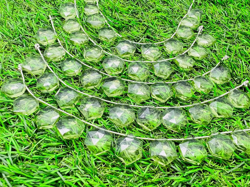1 Strand Peridot Quartz 10 Pcs Beads Size 14x14mm Hexagon Shape Cut Faceted Beads for Jewellery Making, Beading & Craft Supplies KCRAFTS-RK_k53...