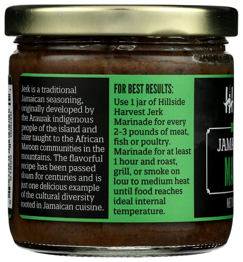 Hillside Harvest – Jamaican Jerk Marinade, Gourmet, Handcrafted, Spice and Sweet Citrus, Hot Heat Level, 6.5 oz. Jar (Jamaican Jerk, 6.5 Oz (Pack ...