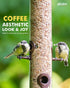 iBorn Metal Bird Feeder Hanging Wild Bird Seed Feeder for Mix Seed Blends Heavy Duty All Metal Coffee Finish,14 Inch 6 Port(Seed is not Included)...