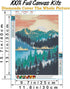 Hestarcul 5D Sunrise Diamond Painting Kit,Diamond Art Kits for Adults,Diamond Dots,Paint with Diamonds Round for Gift,Wall Decor(12x16) (Lake Mist...