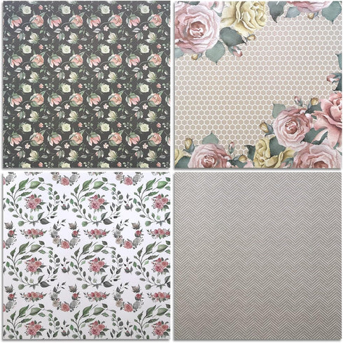 Scrapbooking Paper,Pack of 24 Sheets Designer Paper Pad 12x12 Inches Single-Sided Decorative Origami Scrapbook Paper Supplies Patterned Cardstock ...