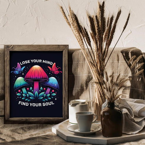 Posterizer 1 pcs-Find your soul-welcoming boho trippy sign-Motivational & Inspirational Art-Kitchen & Bar Art-Gift for Men Women Entrepreneur Teen...