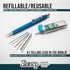 Pentel Sharp Mechanical Pencil (0.7mm), Black & Blue Barrel, 5 pack (P2057BP5AC)...