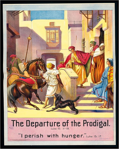 Posterizer 1 pcs-The departure of the prodigal son poster-Religious Posters-Gifts for Christians -Decor for Church, Sunday School Classroom- unfra...