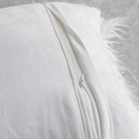 Home Brilliant Fur Pillow Covers 18x18 Decorative Throw Pillow Covers Fluffy Throw Pillows for Couch, Set of 2, 18 inch, White...