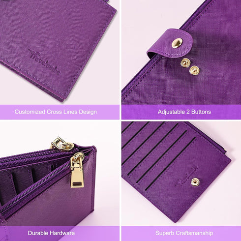 Travelambo RFID Wallet Women Large Size Bifold Multi Card Wallet Case with Zipper Pocke Credit Card Holder for Women...
