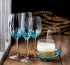 Abbott Collection Optic Bubble Red Wine Glass, Blue...