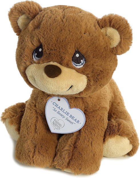 Aurora® Inspirational Precious Moments™ Charlie Bear Stuffed Animal - Cherished Memories - Enduring Comfort - Brown 8.5 Inches...