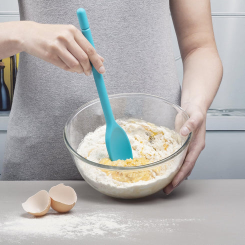Zeal Scratch Non-Stick Silicone Cooking Spoon, Aqua Blue, 30 cm...