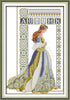 CaptainCrafts Cross Stitch Stamped Cross Stitch Kits Pre-Printed and Counted Unstamped White Cloth Embroidery Kit Needlecrafts (Autumn Angel, No P...