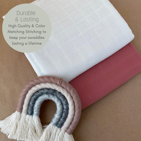 Organic Muslin Swaddle Blankets - 100% Soft Organic Cotton - Baby Girl Blanket and Baby Boy Blanket - Ideal Baby Registry Items Unisex Essentials ...