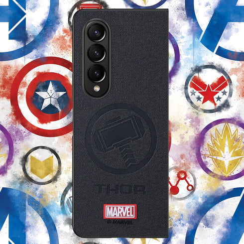 Case for Samsung Galaxy Z Fold 3 5G, with Superhero character Compatible Galaxy Z Fold 3 5G Leather Case BLACK...