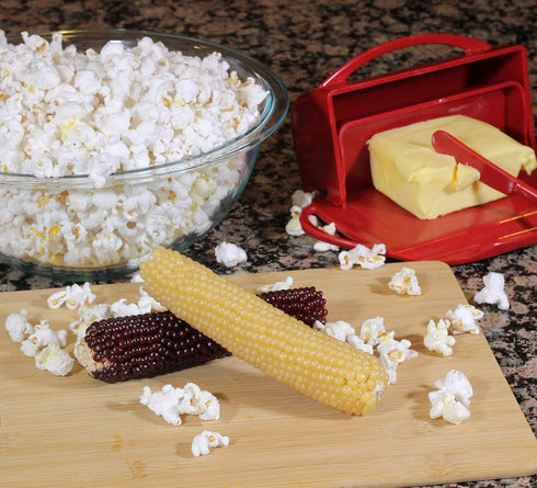 Amish Country Popcorn | Old Fashioned Microwave Popcorn | Non-GMO, Gluten Free, Microwaveable and Kosher (White & Red Corn on the Cob, 2 Pack)...