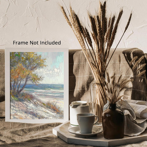 Posterizer 1 pcs-coastal landscape in classic oil painting style 1-Collectibles & Fine Art-Landscape & Nature Art-Gift for Men Women Teens- unfram...