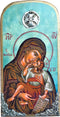 Wooden Greek Christian Orthodox Wood Icon of Virgin Mary Mother of Jesus / OP10...