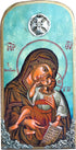 Wooden Greek Christian Orthodox Wood Icon of Virgin Mary Mother of Jesus / OP10...