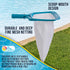 U.S. Pool Supply Professional 17" Swimming Pool Leaf Rake with Deep 13" Net Bag - Durable Fine Mesh Netting, EZ Clip Handle - Fast Cleaning, Debri...