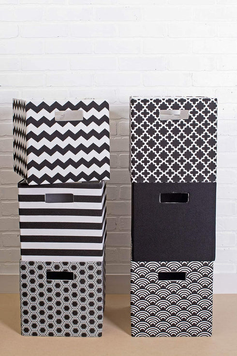 DII Poly-Cube Storage Collection Hard Sided, Collapsible Solid, Large, Black...