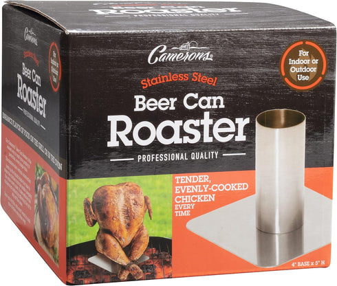 Camerons Beer Can Roaster - Stainless Steel BQQ Grill Chicken Roaster - Enhance Meal Flavor with Juicy Poultry on Barbecue Beer Stand - Indoor & O...
